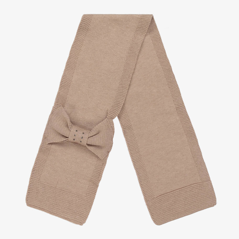 Mayoral-Бежевая шапка и шарф для подростков | Childrensalon Outlet