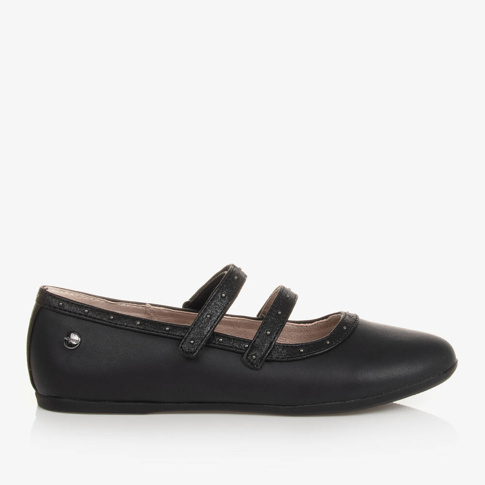 Girls black shop ballerina shoes