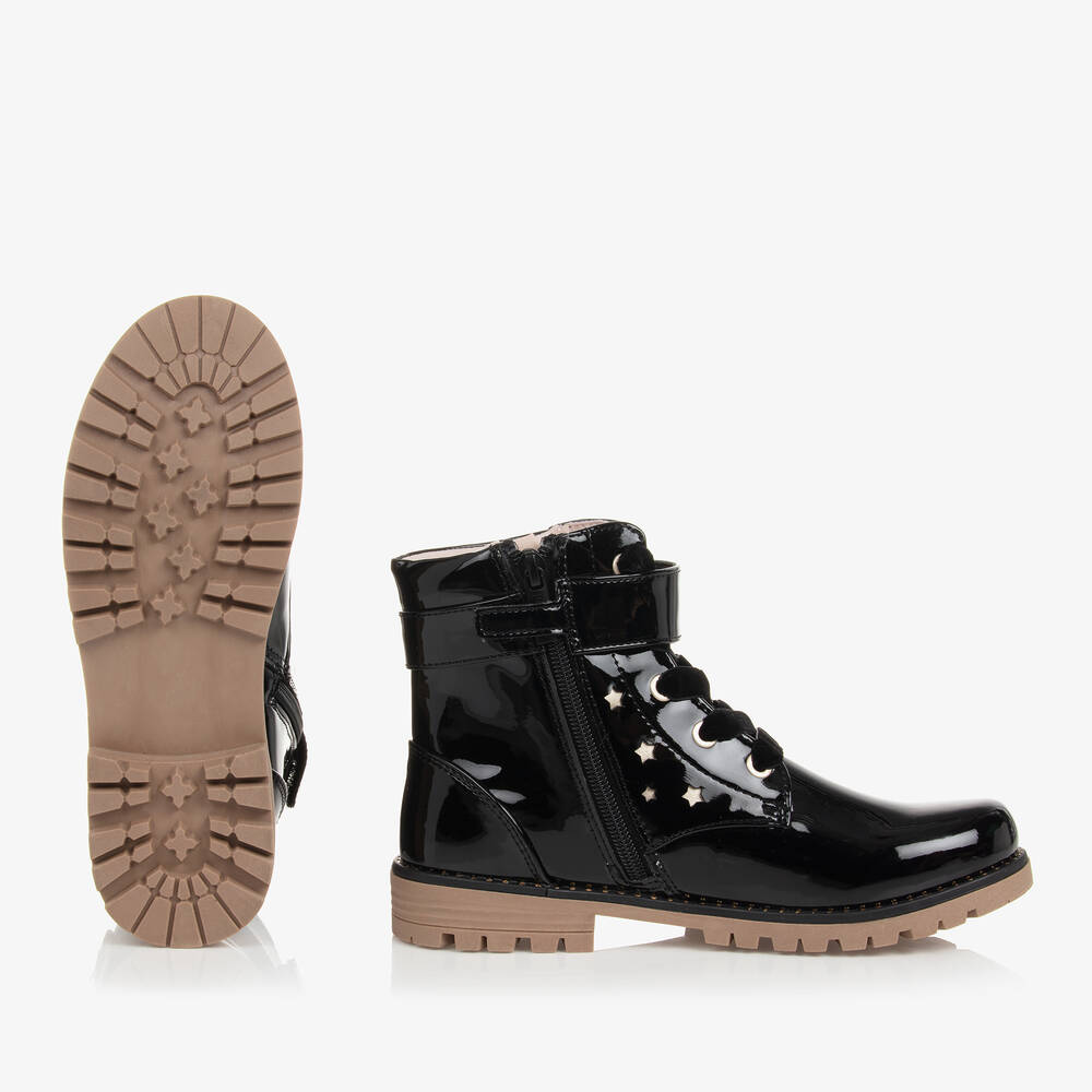 Mayoral-Teen Girls Black Faux Leather Boots | Childrensalon Outlet