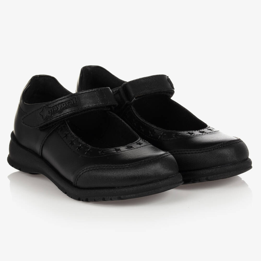 Mayoral - Schwarze Teen Lederschuhe (M) | Childrensalon