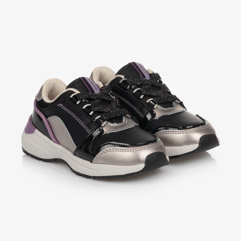 Young girls hotsell black trainers