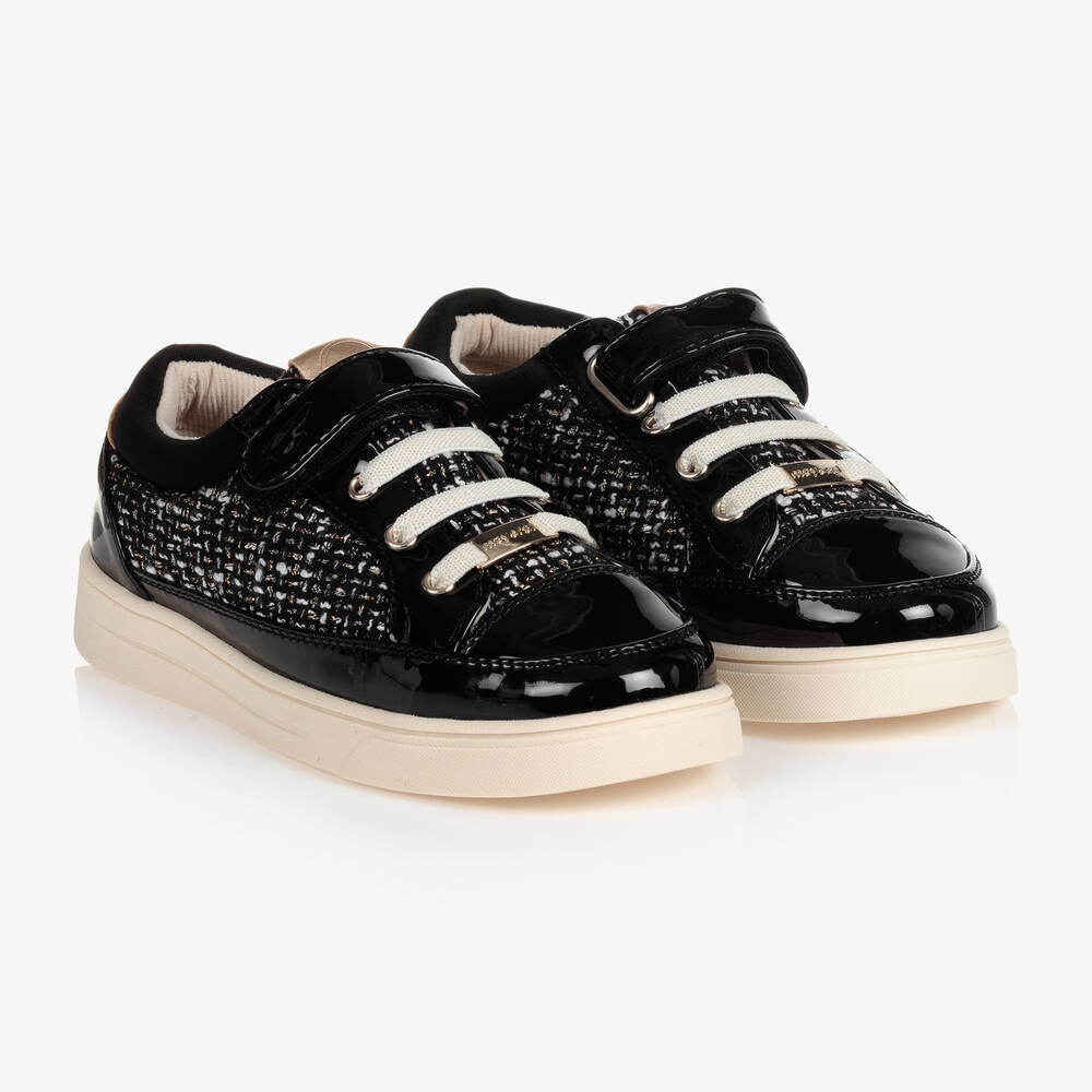 Mayoral - Teen Girls Black Tweed Trainers | Childrensalon