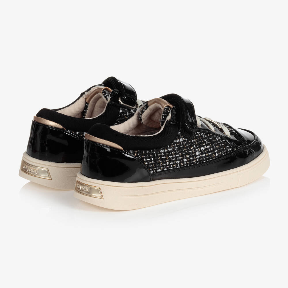 Mayoral-Teen Girls Black Tweed Trainers | Childrensalon Outlet