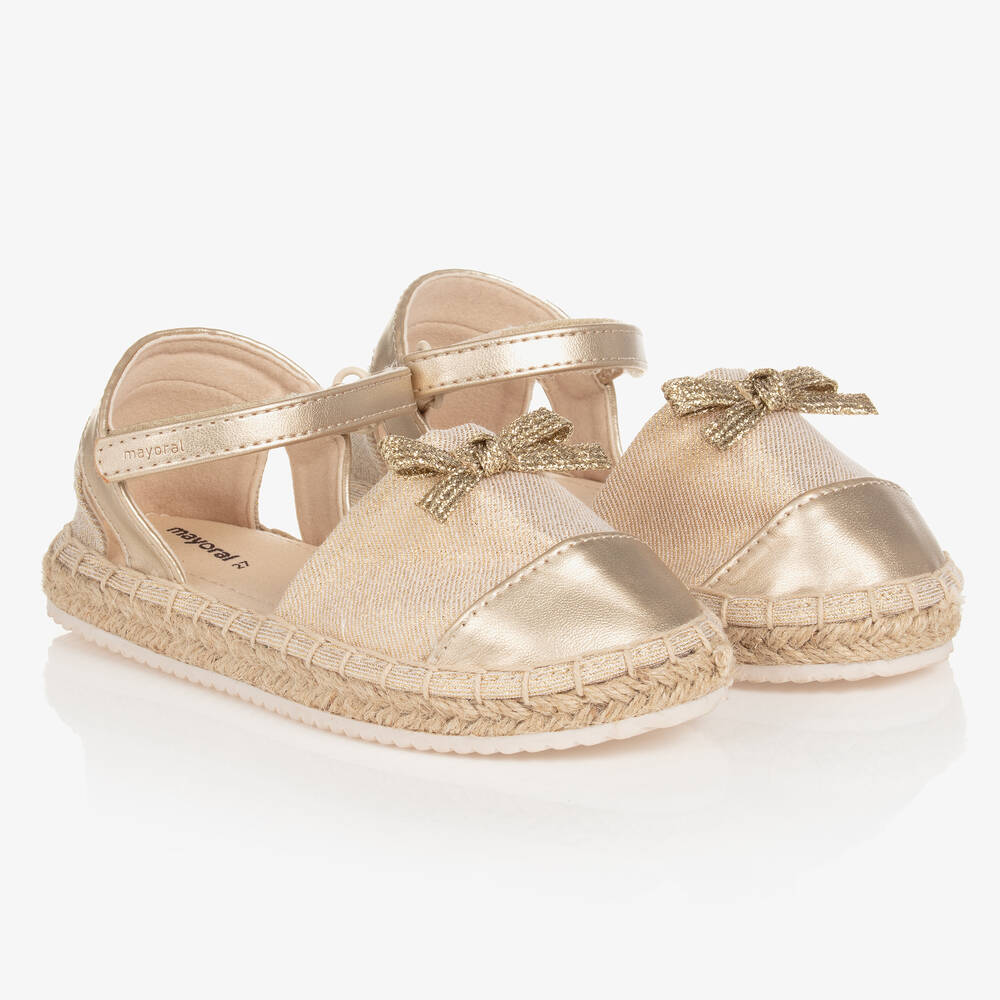 Mayoral - Teen Girls Gold Espadrille Shoes | Childrensalon