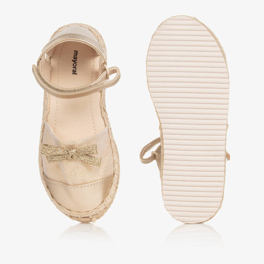 Mayoral-Teen Girls Gold Espadrille Shoes | Childrensalon Outlet