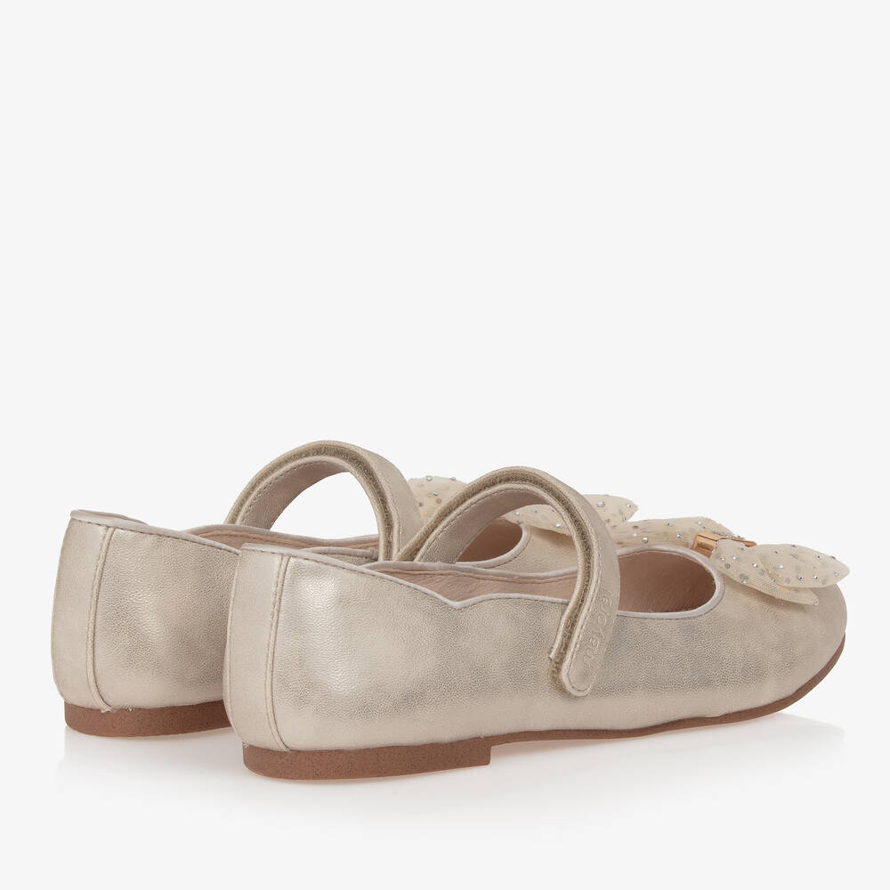 Mayoral-Teen Girls Gold Faux Leather Pumps | Childrensalon Outlet