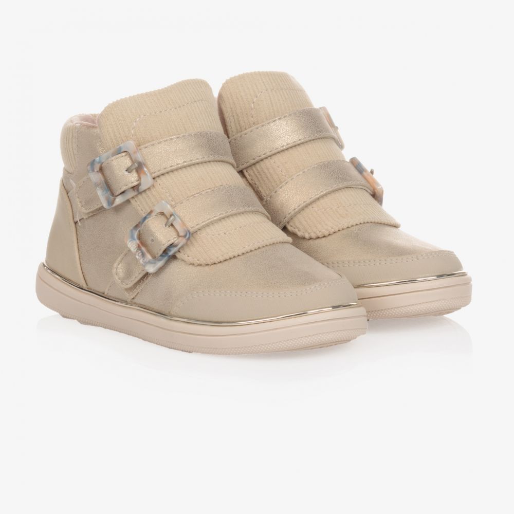 Teen Girls Gold Sporty Boots