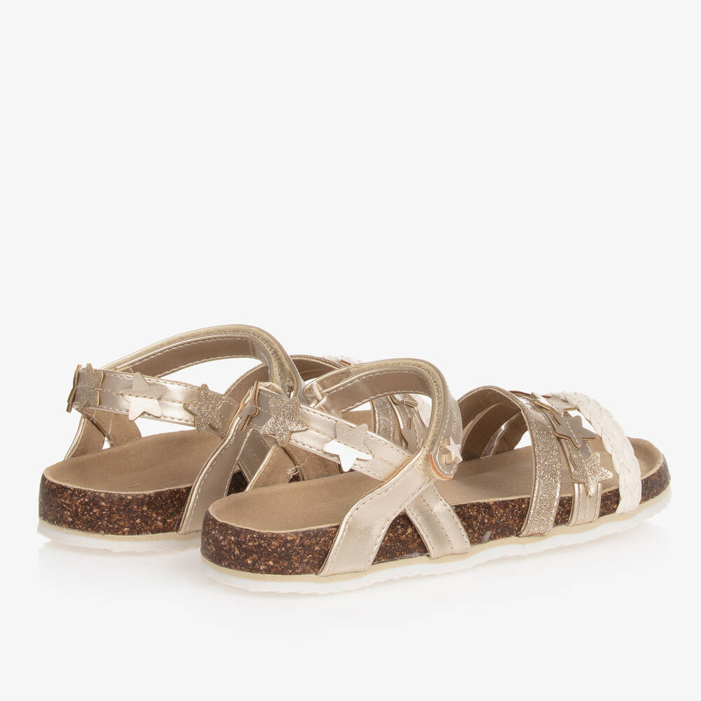 Mayoral-Teen Girls Gold Star Faux Leather Sandals | Childrensalon Outlet