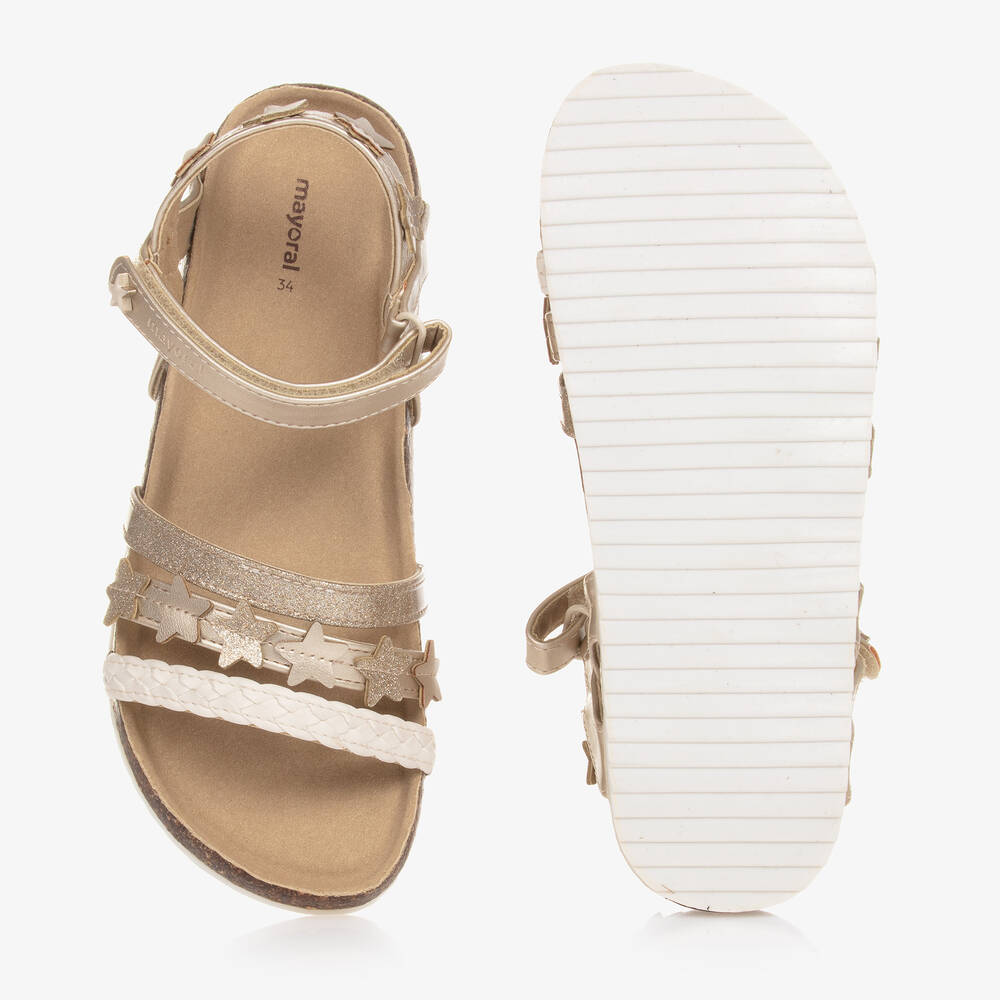 Mayoral-Teen Girls Gold Star Faux Leather Sandals | Childrensalon Outlet