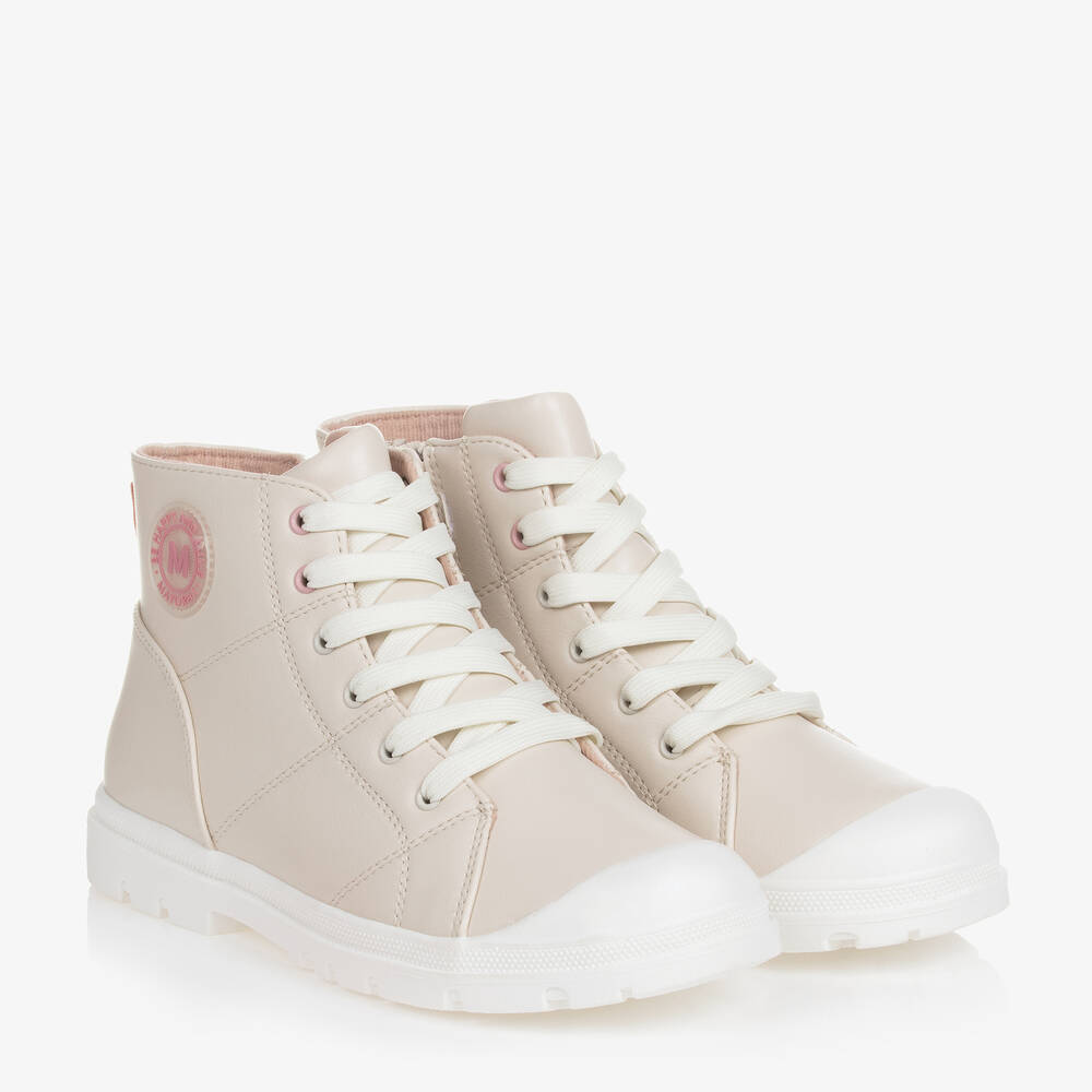 Mayoral - Teen Girls Ivory Faux Leather Boots | Childrensalon