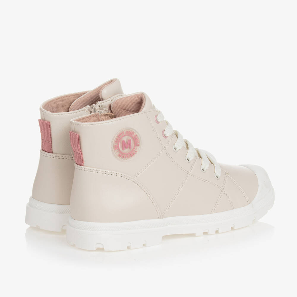 Mayoral-Teen Girls Ivory Faux Leather Boots | Childrensalon Outlet