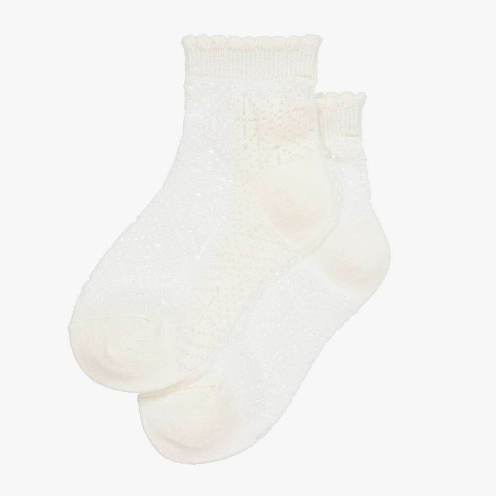 Mayoral Knit Detailed Socks - White Mayoral Knit Detailed Socks - White