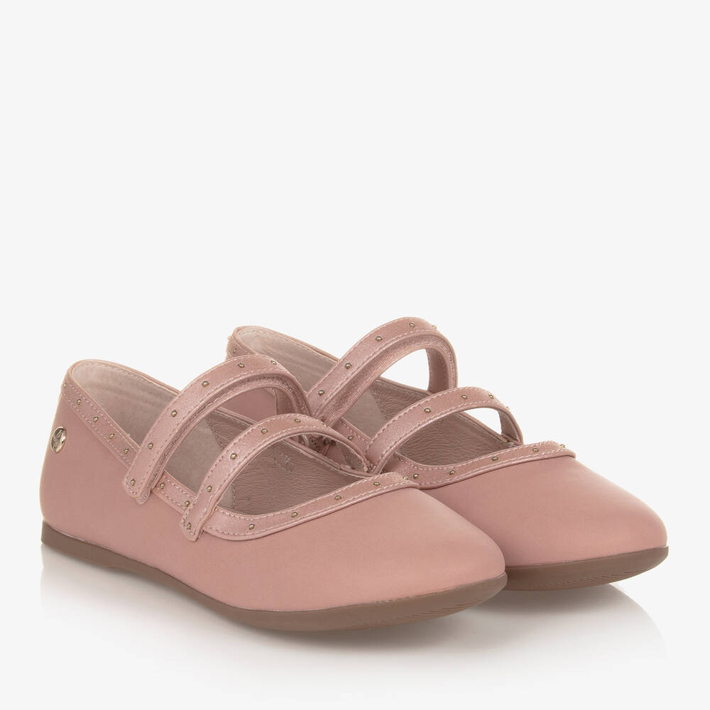Mayoral - حذاء باليرينا جلد صناعي لون زهري تينز بناتي | Childrensalon