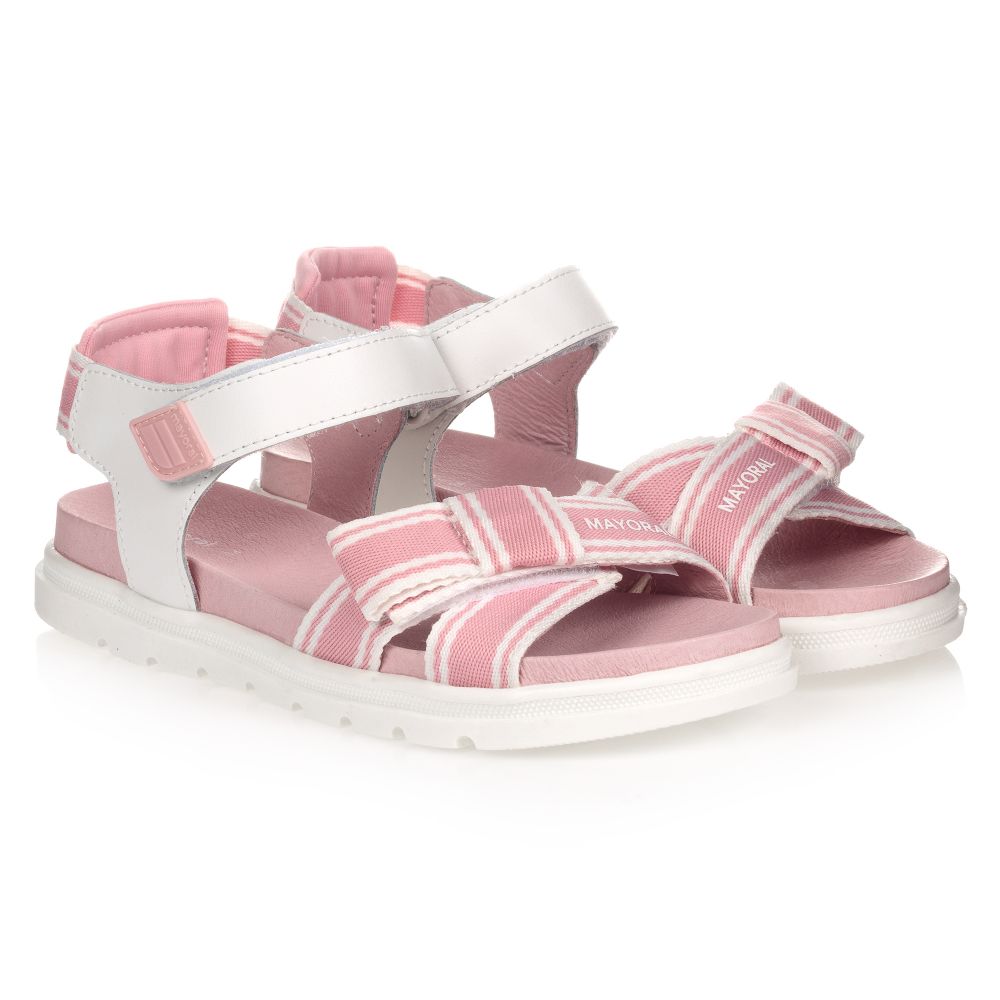 Mayoral - Розовые сандалии с бантиками для подростков | Childrensalon
