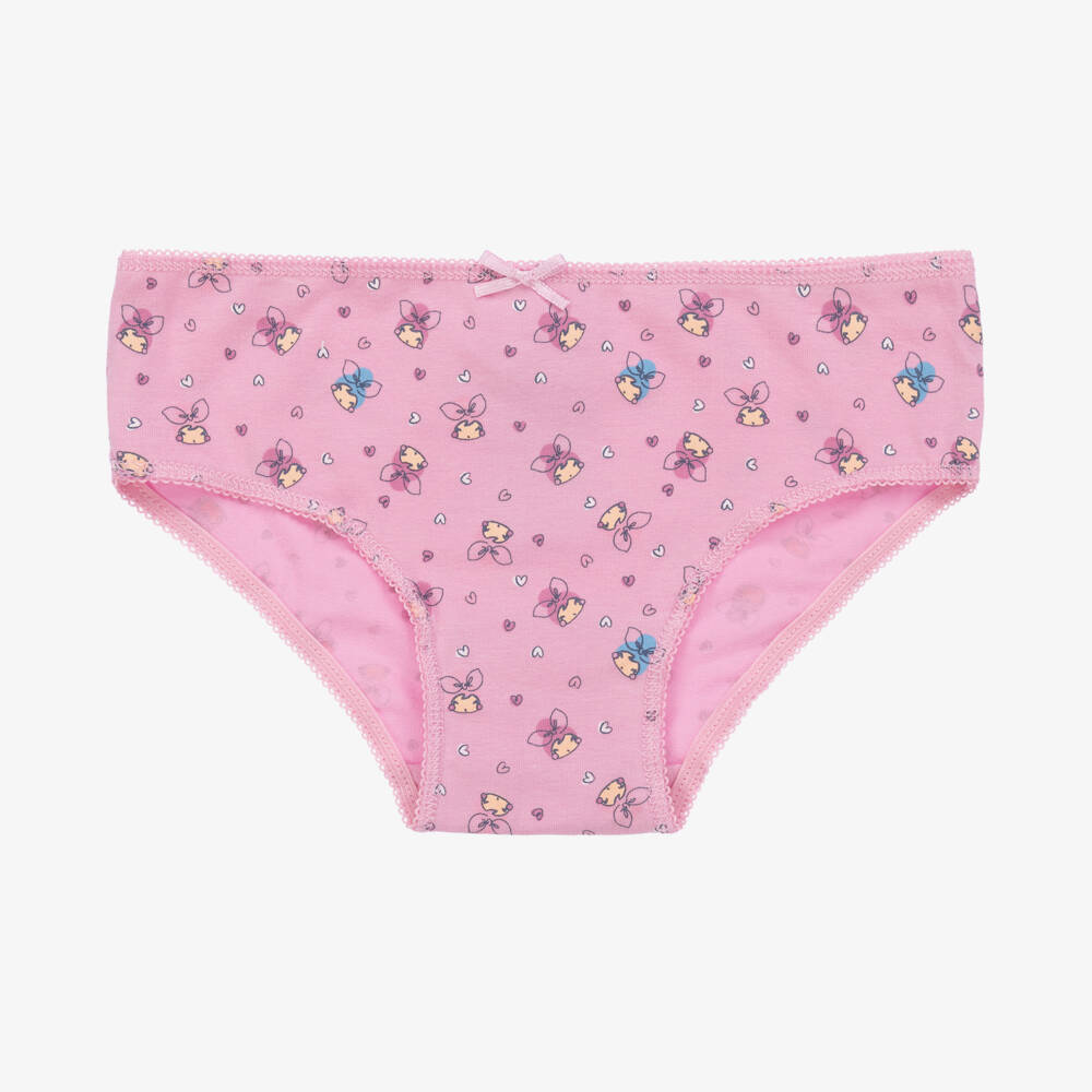 Mayoral-Teen Girls Pink Cotton Knickers (4 Pack) | Childrensalon Outlet