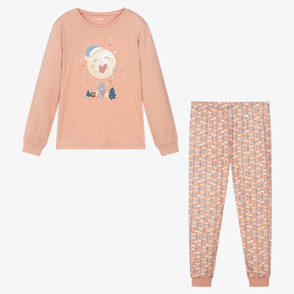 Mayoral - Pyjama rose en coton Ado fille | Childrensalon