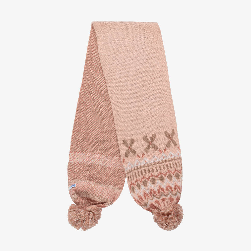 Mayoral-Teen Girls Pink Fair Isle Hat & Scarf Set | Childrensalon Outlet