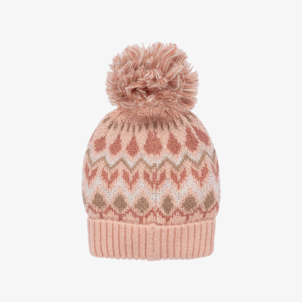 Mayoral-Teen Girls Pink Fair Isle Hat & Scarf Set | Childrensalon Outlet