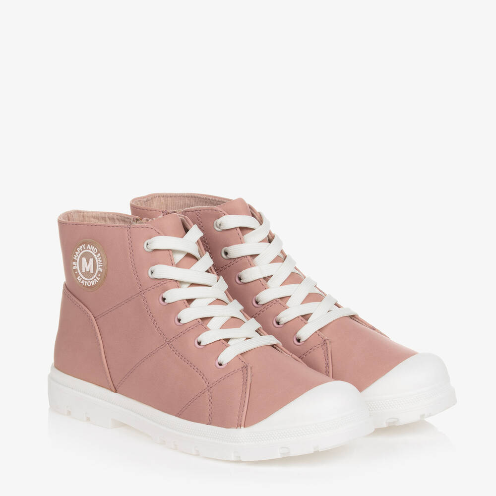 Mayoral - Bottines roses en simili cuir ado | Childrensalon