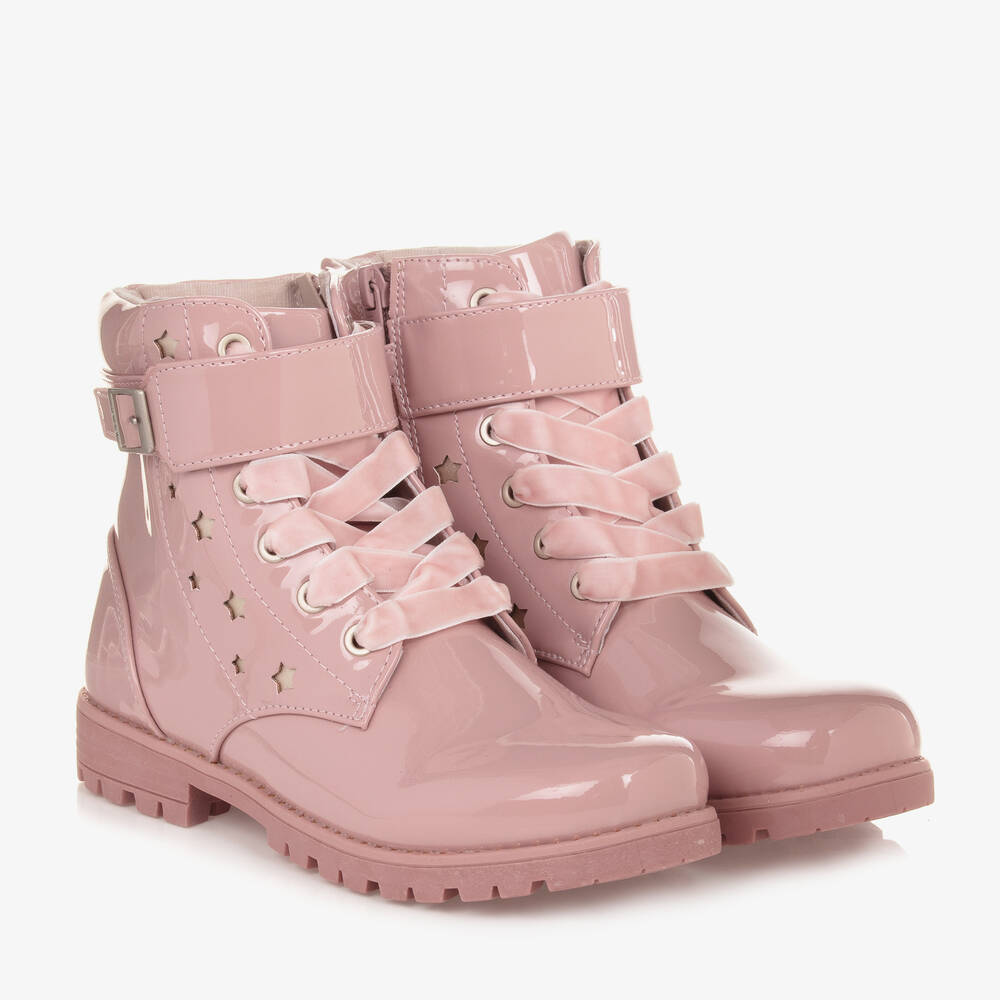 Mayoral - Teen Girls Pink Faux Leather Boots | Childrensalon