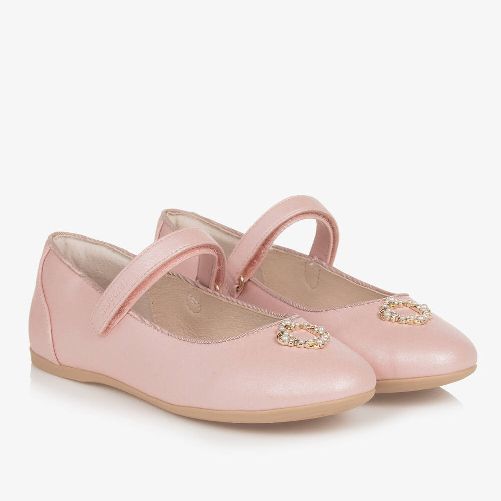Mayoral-Teen Girls Pink Faux Leather Pumps | Childrensalon Outlet