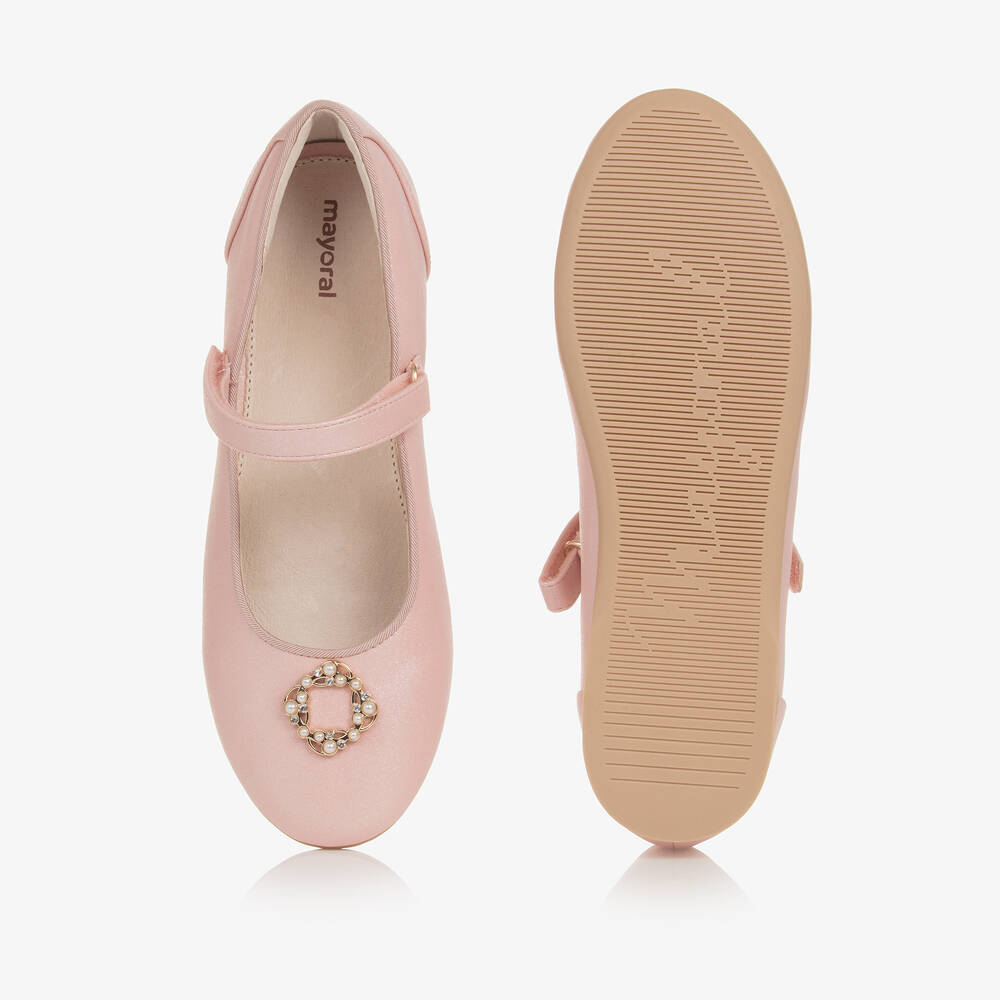 Mayoral-Teen Girls Pink Faux Leather Pumps | Childrensalon Outlet