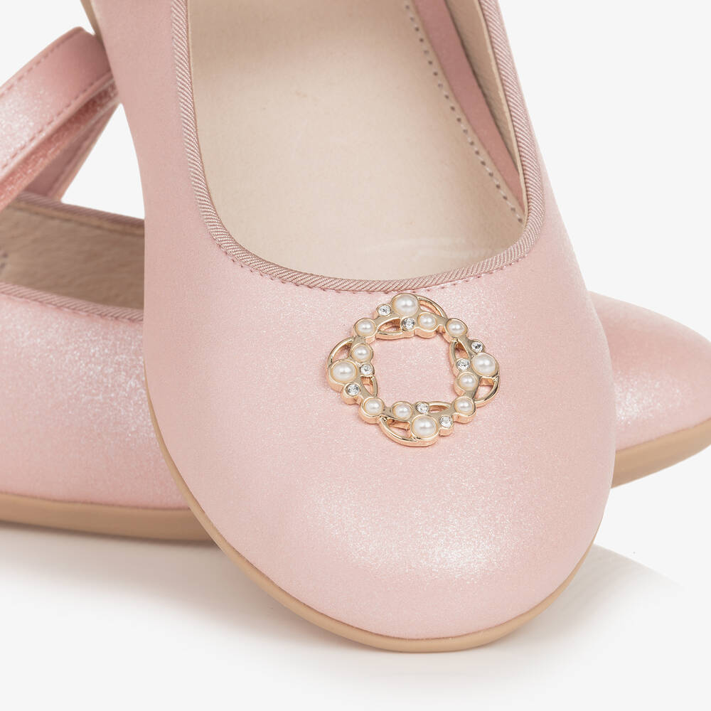 Mayoral-Teen Girls Pink Faux Leather Pumps | Childrensalon Outlet