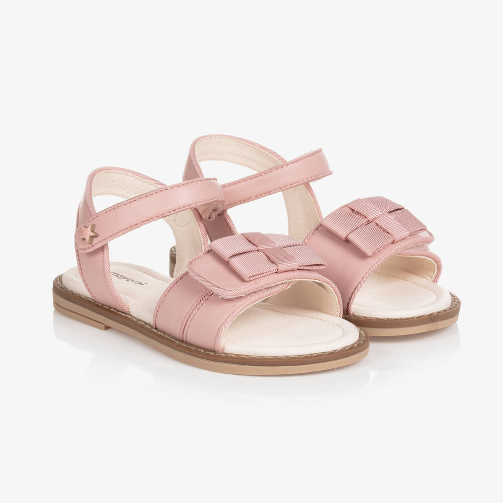 Mayoral - Teen Girls Pink Faux Leather Strappy Sandals | Childrensalon