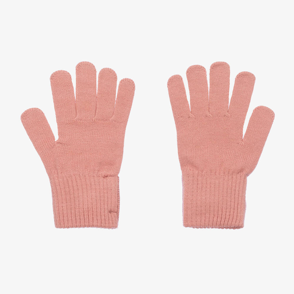 Mayoral-Розовые вязаные перчатки с бантиками | Childrensalon Outlet
