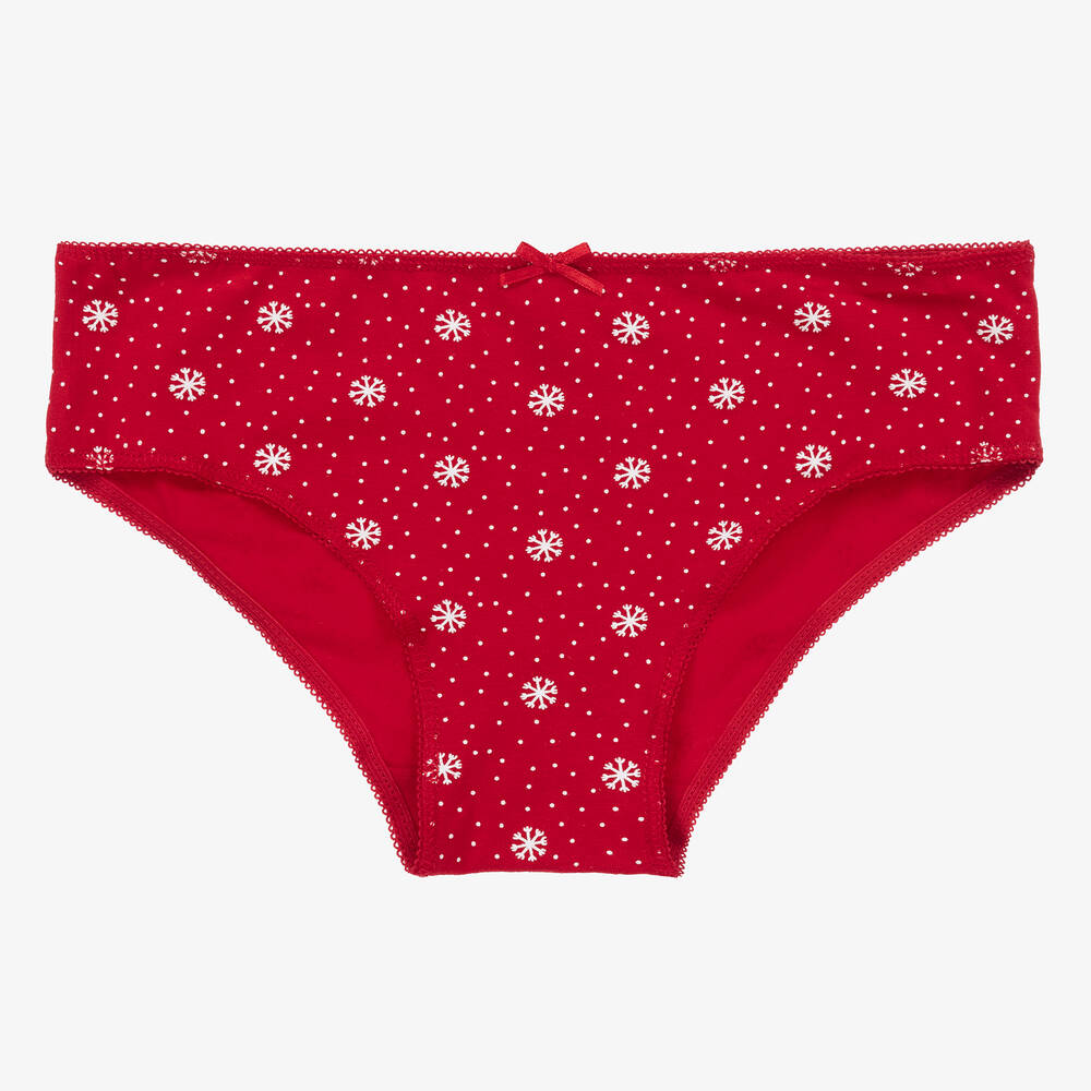 Mayoral - Teen Girls Red Cotton Knickers (4 Pack)