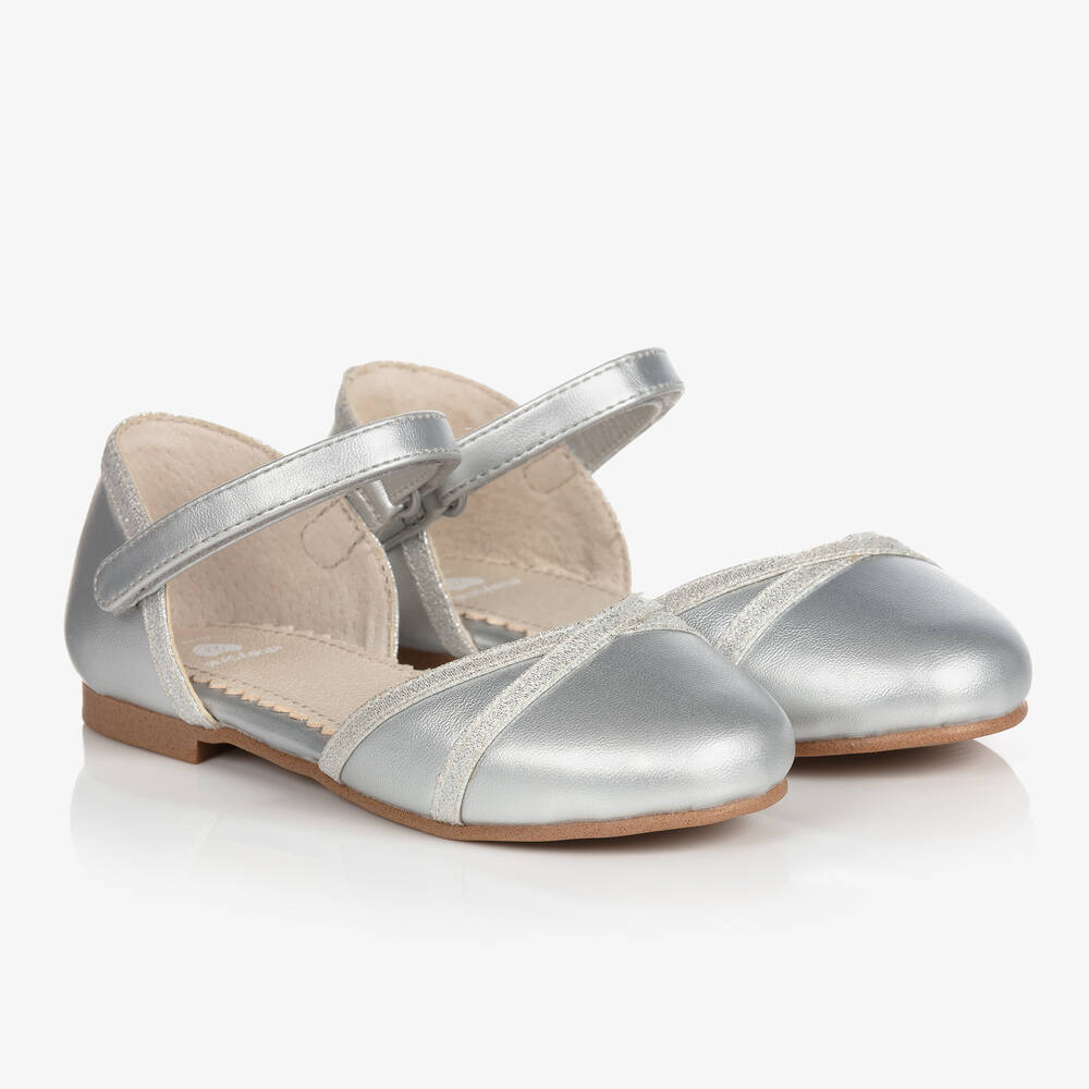 Mayoral - Teen Girls Silver Bar Shoes | Childrensalon