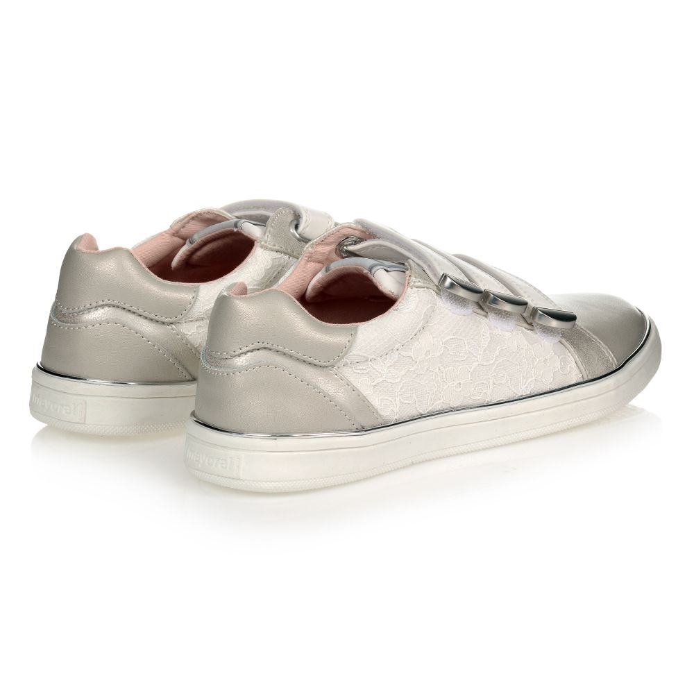 Mayoral-Teen Girls Silver Trainers | Childrensalon Outlet