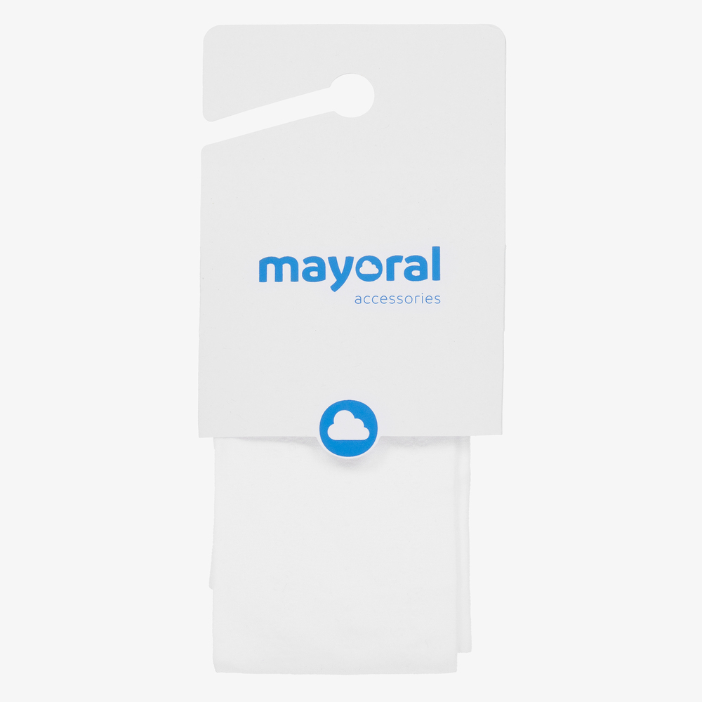 Mayoral-Teen Girls White Floral Tights | Childrensalon Outlet