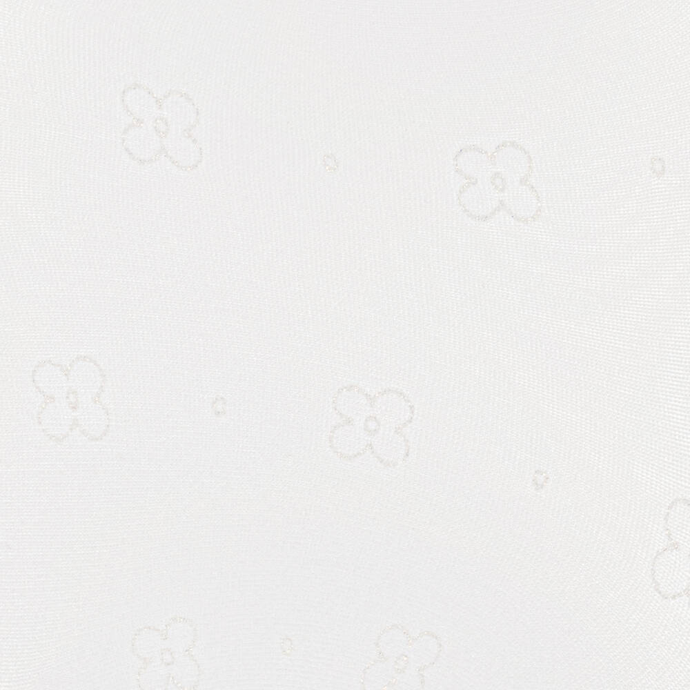 Mayoral-Teen Girls White Glitter Flower Tights | Childrensalon Outlet