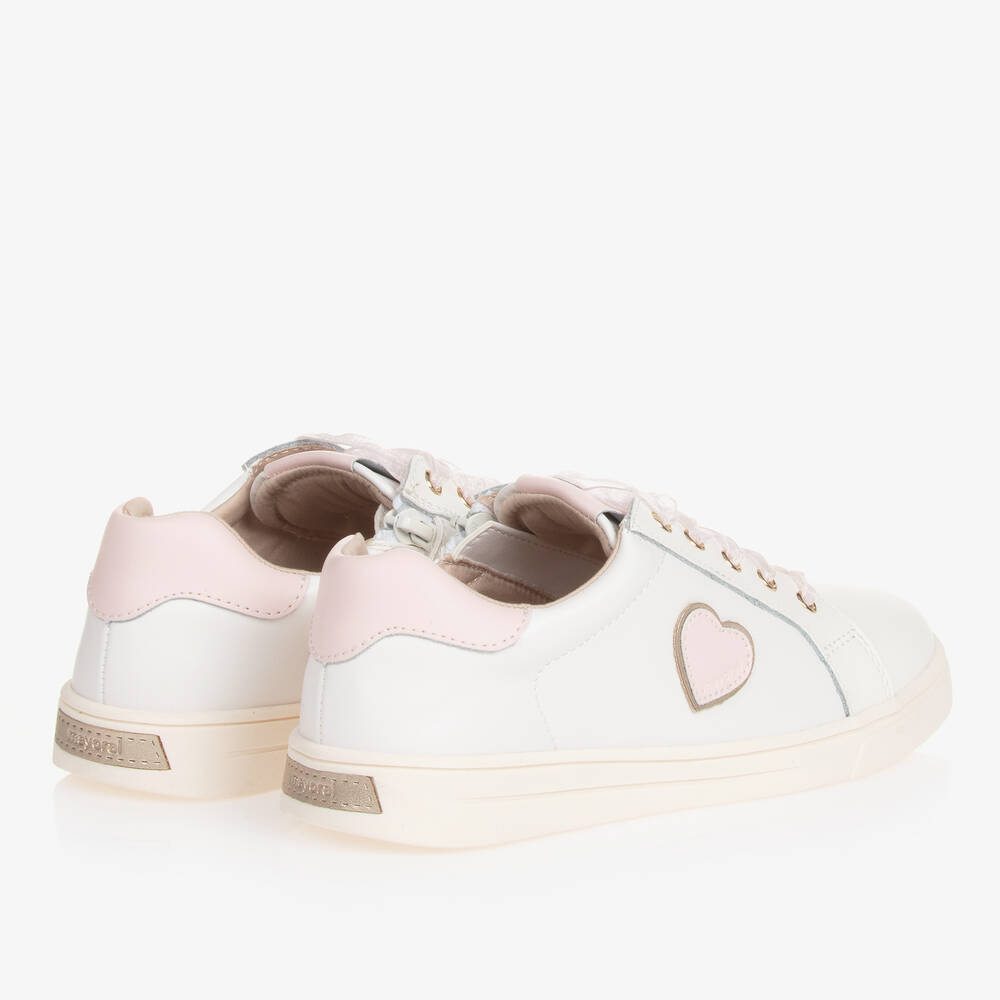 Mayoral-حذاء رياضي جلد لون أبيض للمراهقات | Childrensalon Outlet