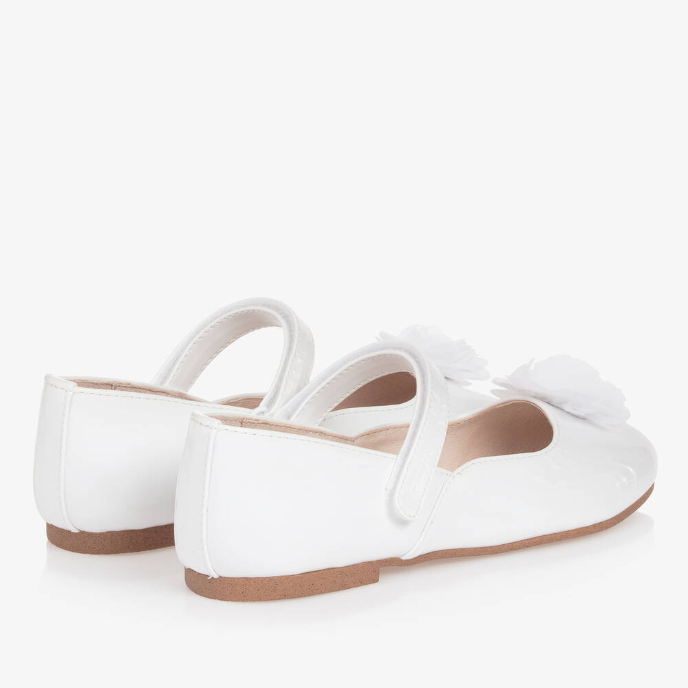 White patent girls shoes top