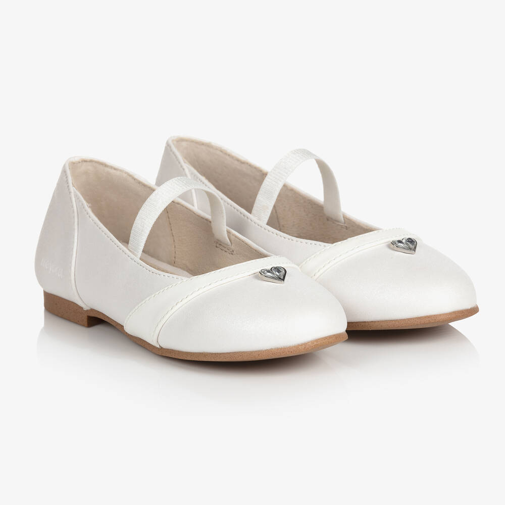MAYORAL Teen Girls White Pumps