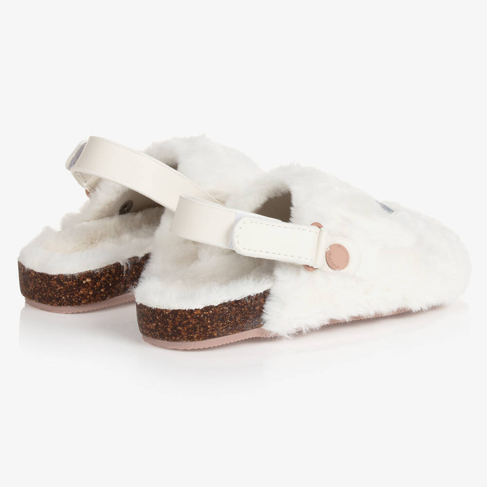Girls white slippers store