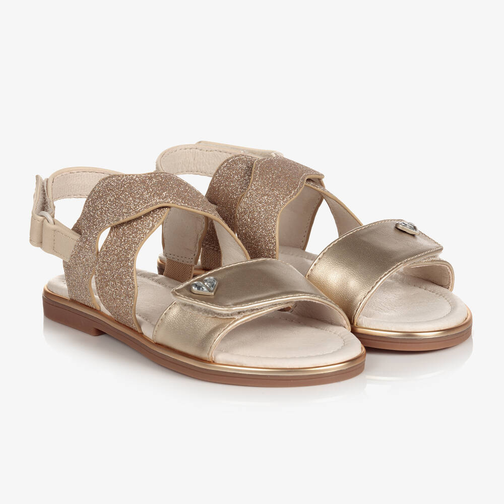 Mayoral - Teen Gold Glitter Sandal | Childrensalon