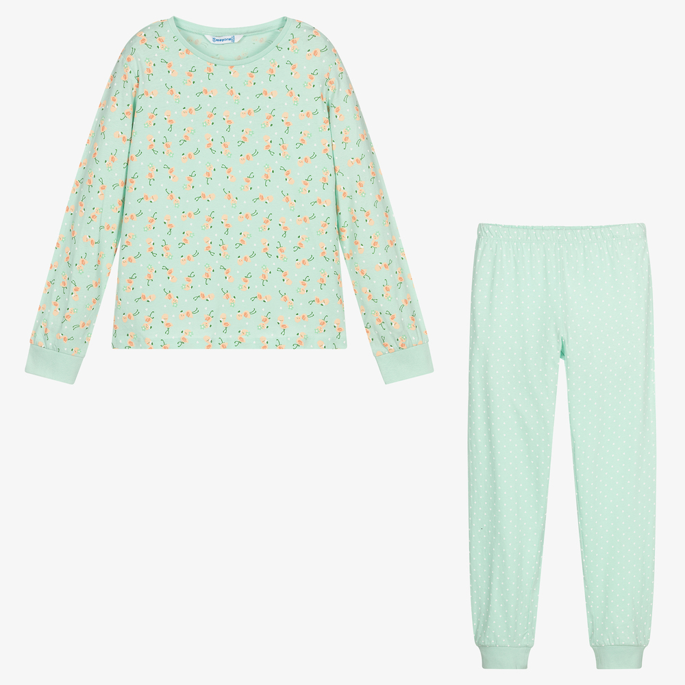 Mayoral - Teen Green Cotton Pyjamas | Childrensalon