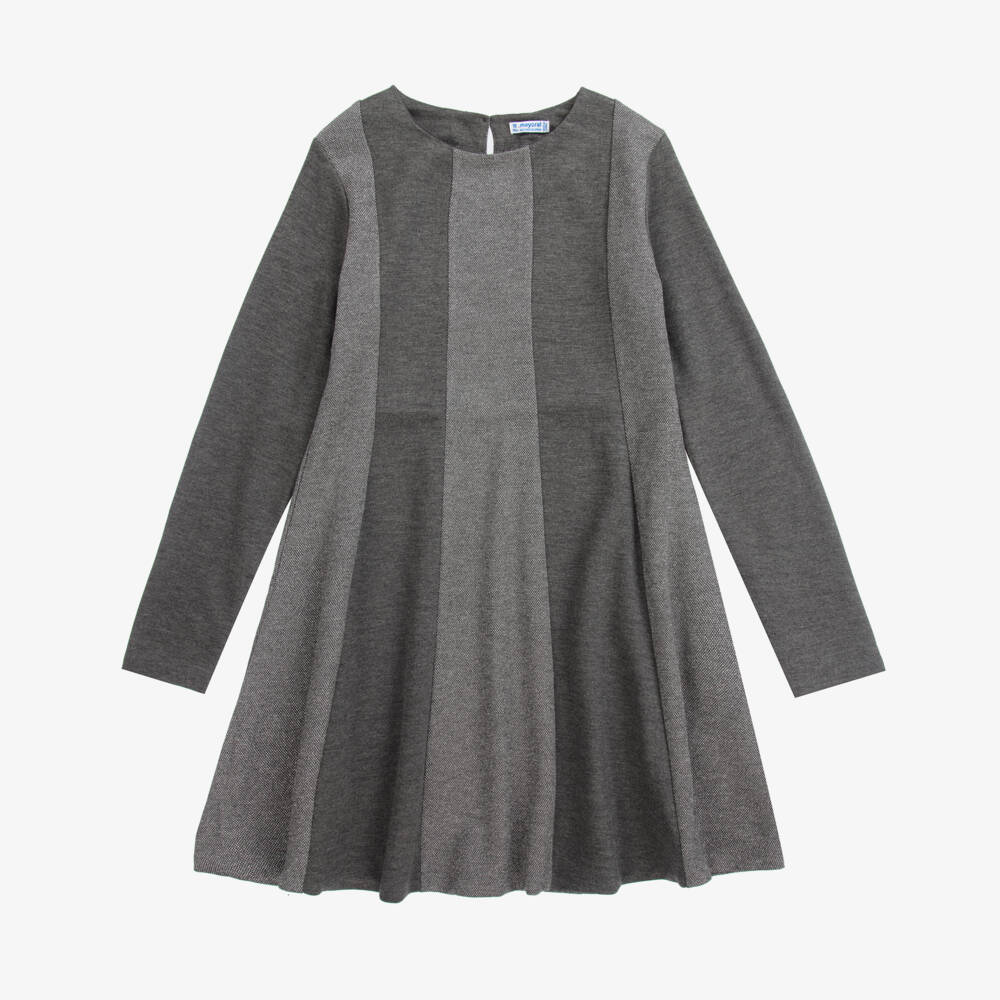 Mayoral-Teen Grey Glitter Dress | Childrensalon Outlet