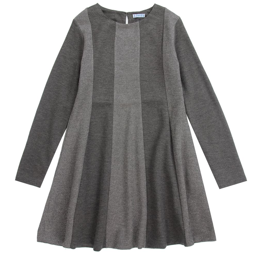 Teen Grey Glitter Dress