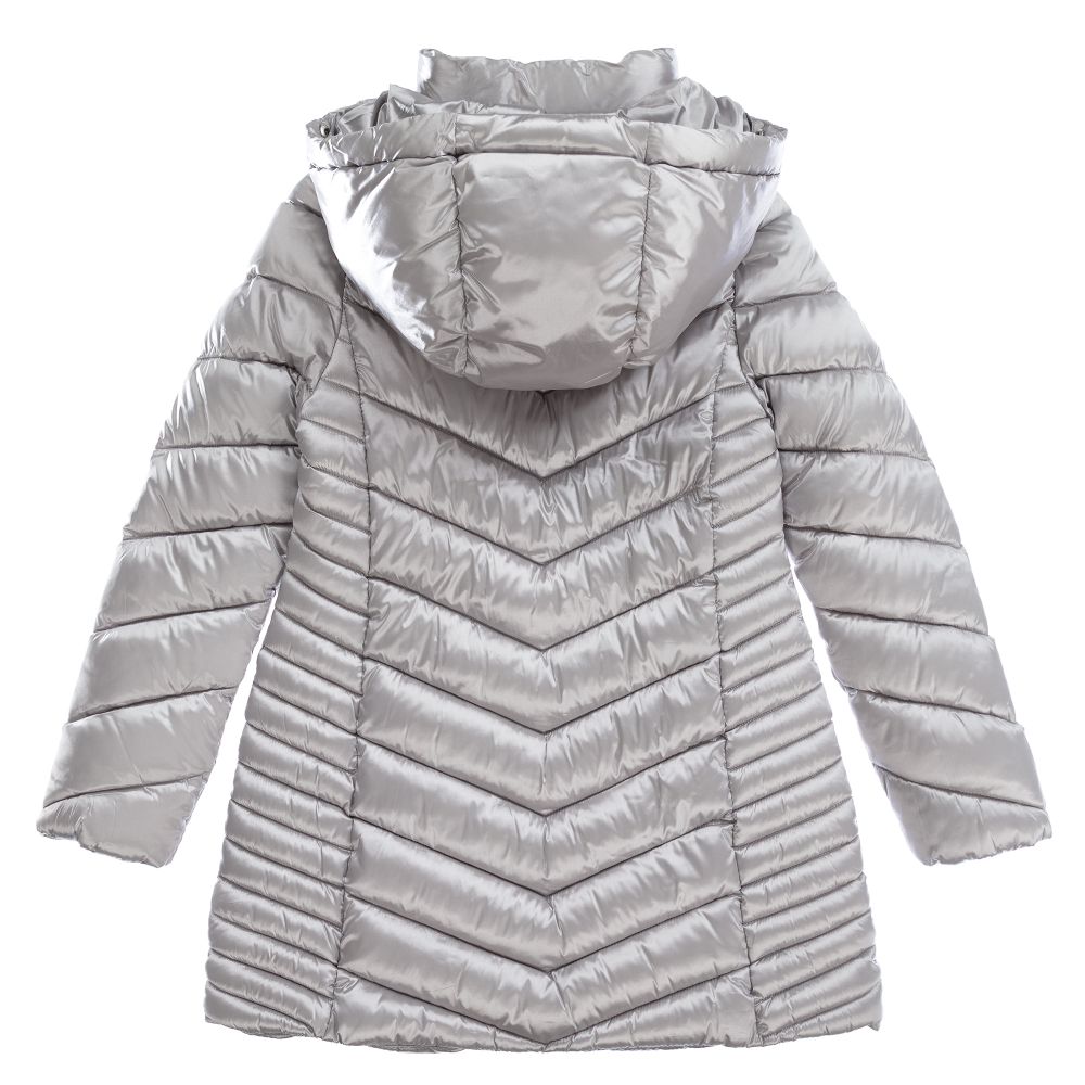 Mayoral-Teen Grey Hooded Puffer Coat | Childrensalon Outlet