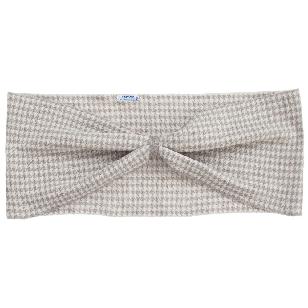 Mayoral-Teen Grey Houndstooth Hat Set  | Childrensalon Outlet