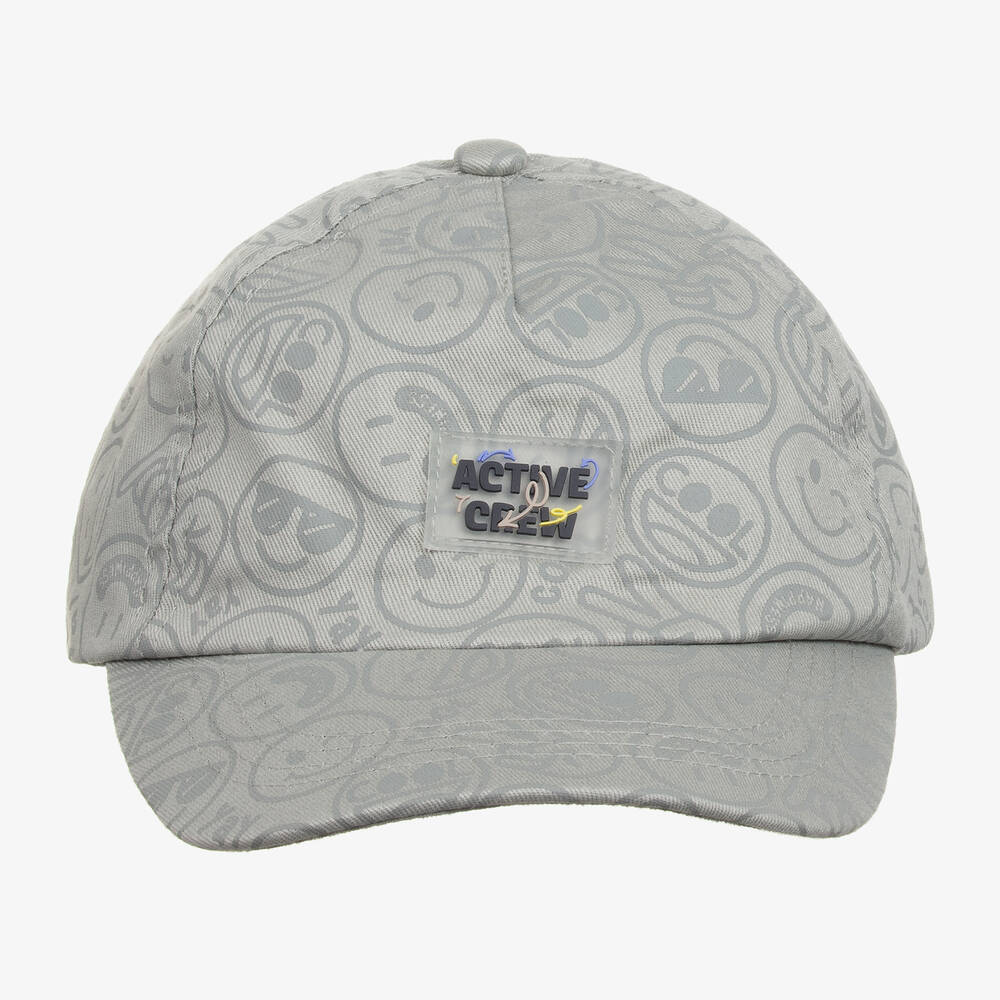 Mayoral-Teen Grey Smiling Face Cotton Cap | Childrensalon Outlet