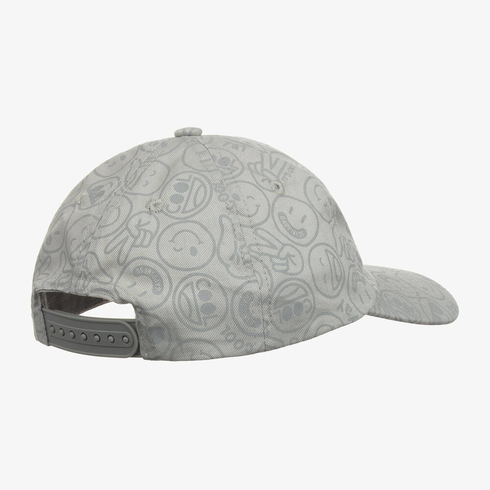 Mayoral-Teen Grey Smiling Face Cotton Cap | Childrensalon Outlet