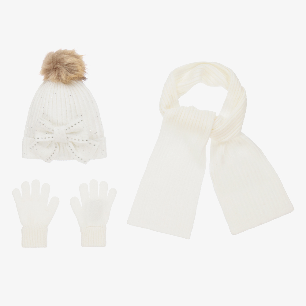 Mayoral-Teen Ivory Gloves, Scarf & Hat | Childrensalon Outlet