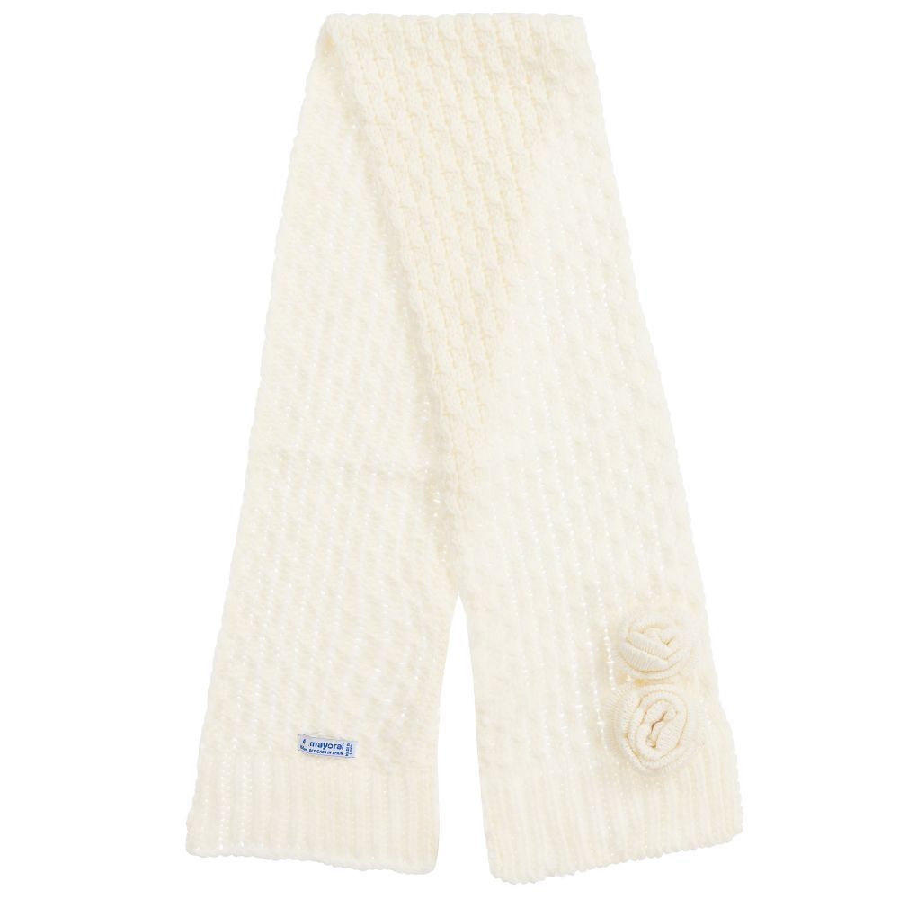 Mayoral-Teen Ivory Knitted Hat Set  | Childrensalon Outlet