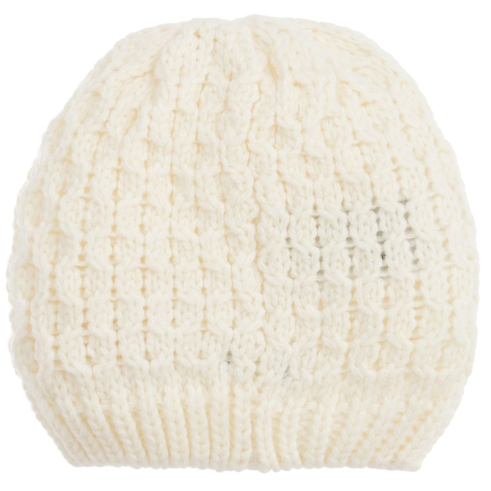 Mayoral - Teen Ivory Knitted Hat Set | Childrensalon Outlet