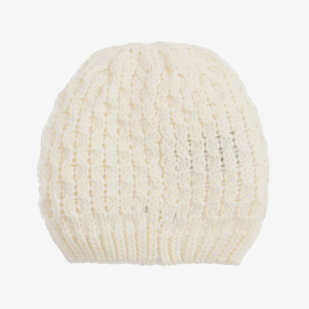 Mayoral-Teen Ivory Knitted Hat Set | Childrensalon Outlet